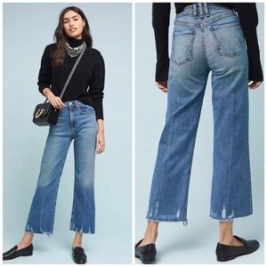 mcguire bruni high rise wide leg crop fray 27